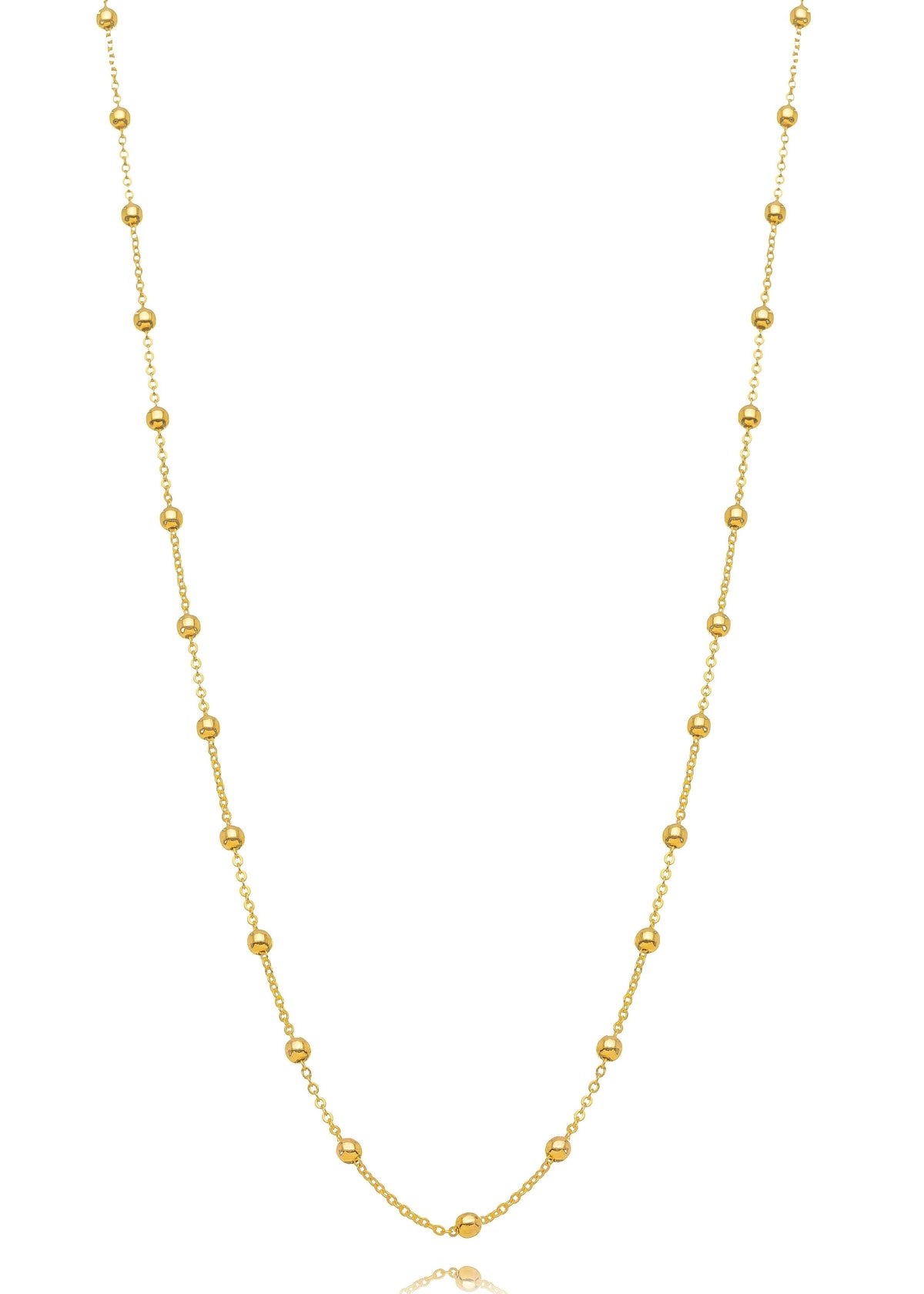 Colar Bolinhas dourado