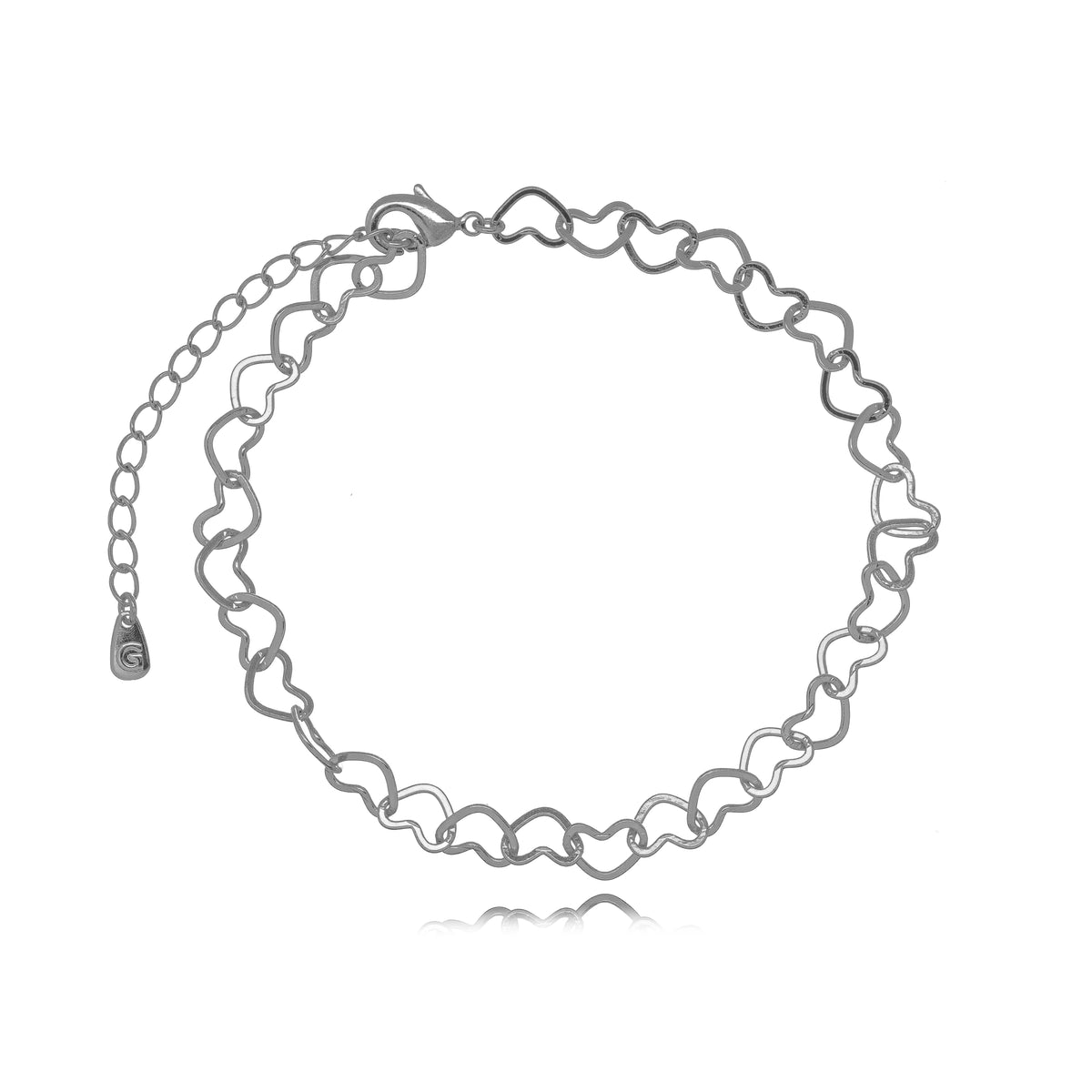 Pulseira corações vazados