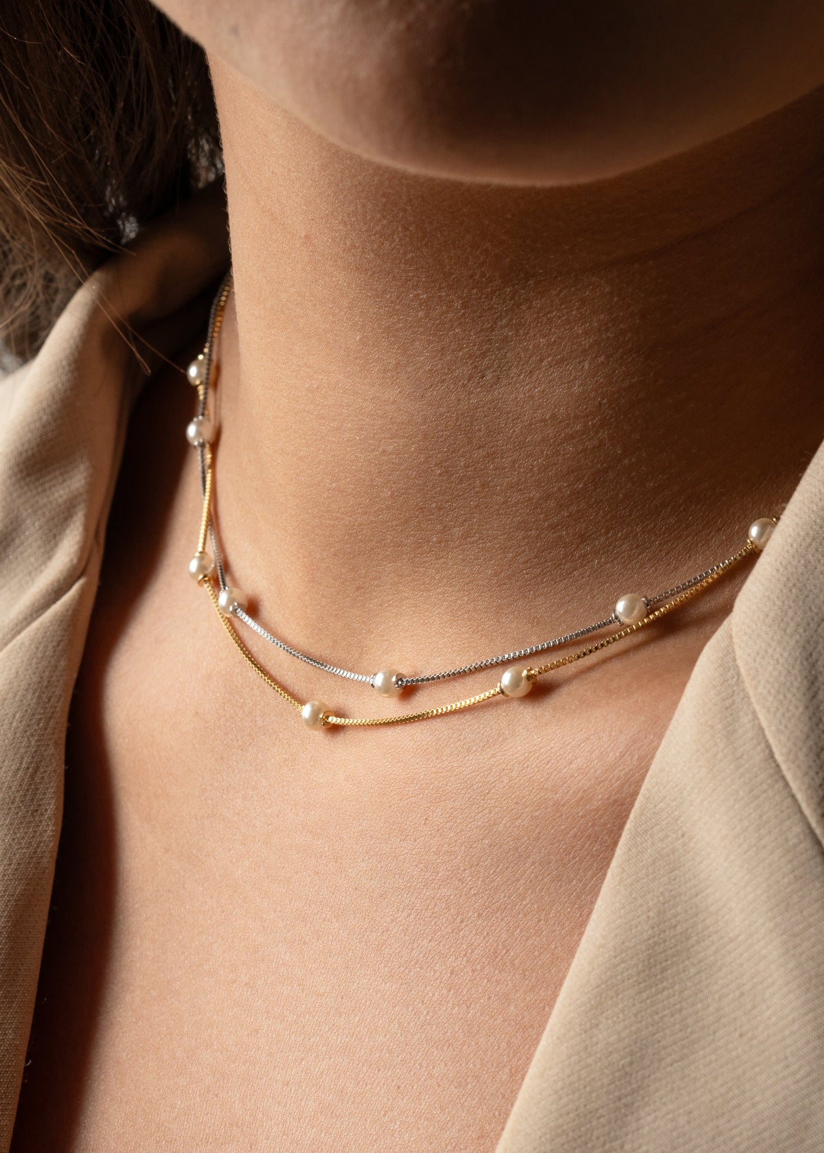 Choker de Pérola dourado