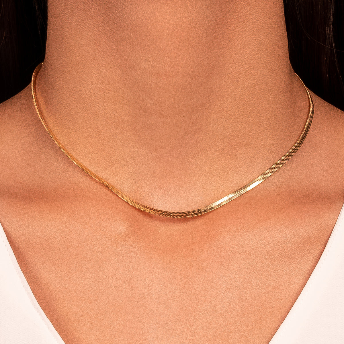 Choker fita dourada