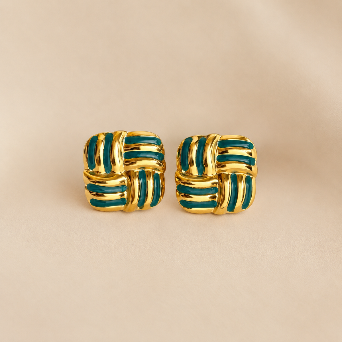 Brinco bicolor dourado
