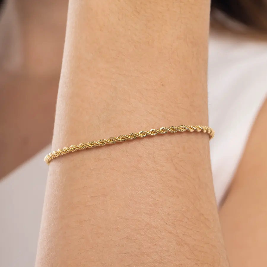 Pulseira Cordão Baiano dourado