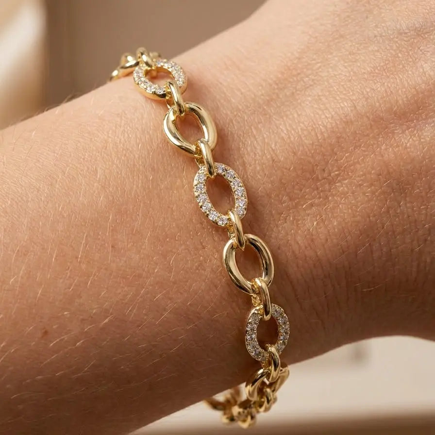 Pulseira Elos com zircônia